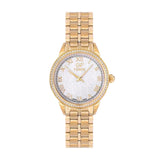 GF Ferre Women's Silver Dial Gold Plated Zircon Watch GFGP5027LZ