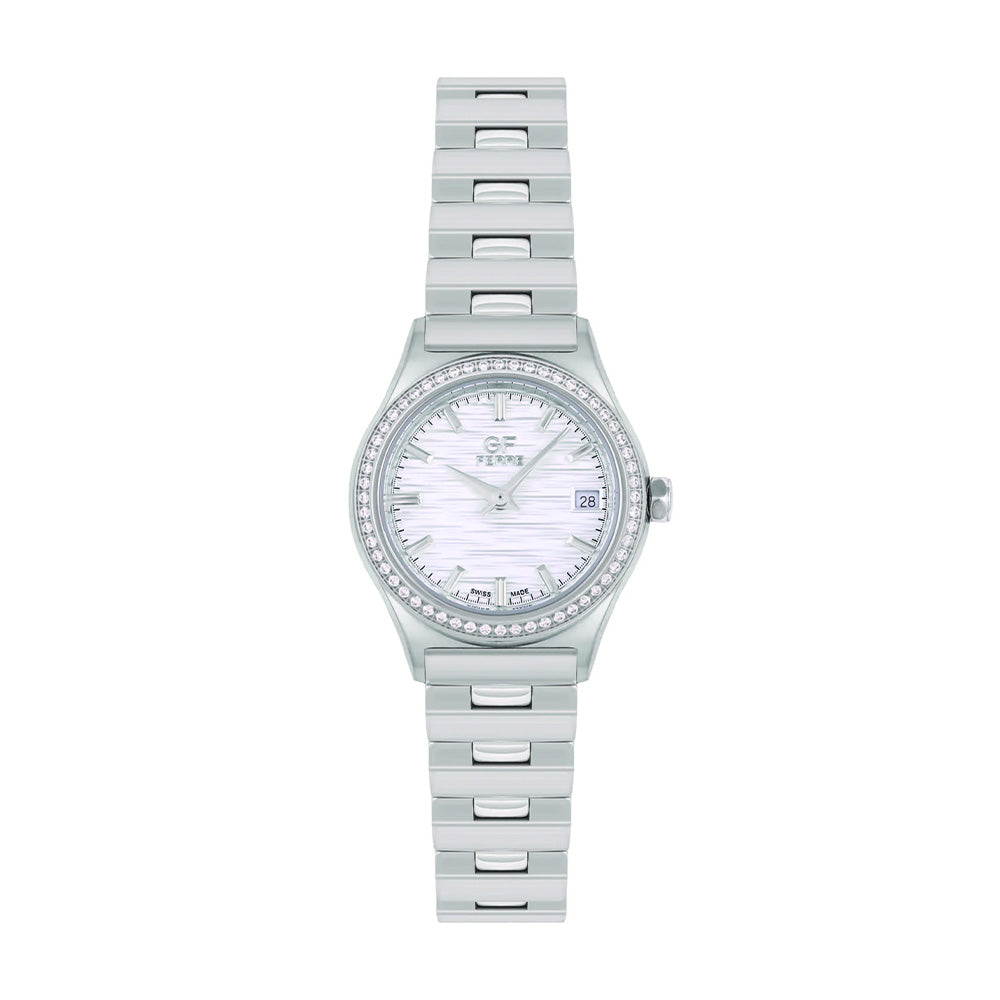 GF Ferre Women's Silver Dial Stainless Steel Zircon Watch GFSS24360LZ