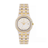 GF Ferre Women's White Dial Two-Tone Zircon Watch GFTG8067LZ