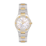 GF Ferre Women's White Dial Two-Tone Zircon Watch GFTG8070LEZ
