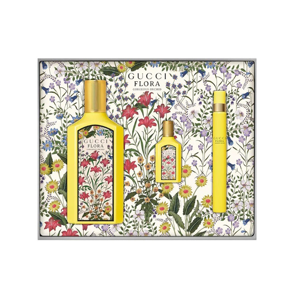 Gucci Flora Gorgeous Orchid EDP for Women 100ml Set - Image 3