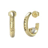 Guess 20mm Heart Crystal J-Hoop Gold Earrings JUBE04659JWYGT/U