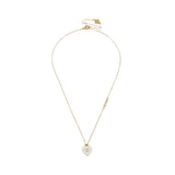 Guess Amore Gold White Heart Crystal Necklace For Women JUBN05052JWYGWHT/U