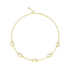 Guess Bamboo Gold Zirconia Necklace For Women JUBN05167JWYGT/U