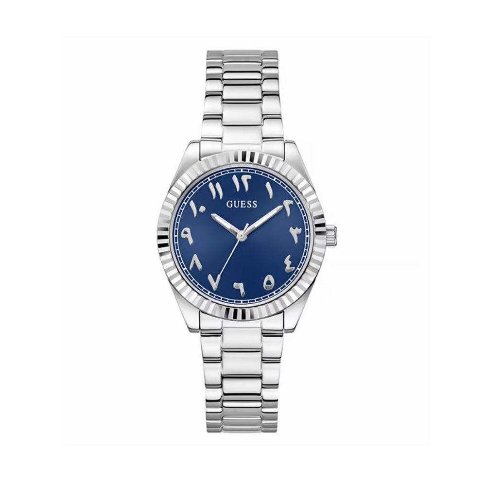 Guess Dress Blue Dial Stainless Steel Bracelet Women'S Watch GW0735L1