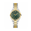 Guess Dress Green Dial Two Tone Stainless Steel Women'S Watch GW0735L2