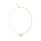 Guess Gold Coin Shell Crystal Pendant Necklace For Women JUBN05437JWYGT/U