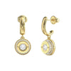 Guess Gold Crystal Drop Earrings For Women JUBE05558JWYGT/U