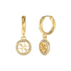 Guess Gold Drop Earrings For Women JUBE02135JWYGT/U