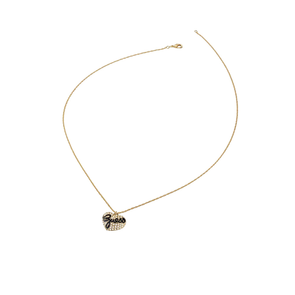 Guess Gold-Tone Crystal Stainless Steel Necklace - JUBN04690JWYGT/U