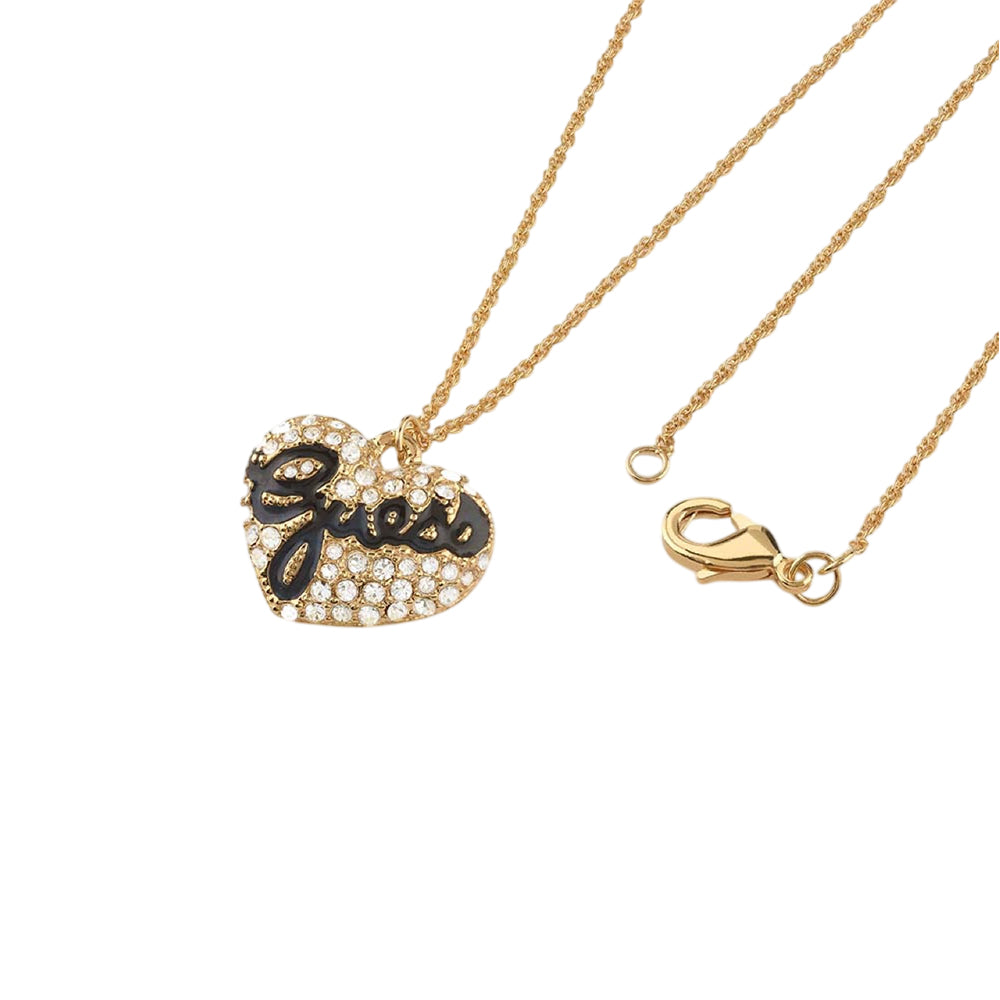 Guess Gold-Tone Crystal Stainless Steel Necklace - JUBN04690JWYGT/U - Image 3