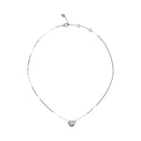 Guess In My Heart Silver Steel Zirconia Necklace - JUBN04501JWRHT/U
