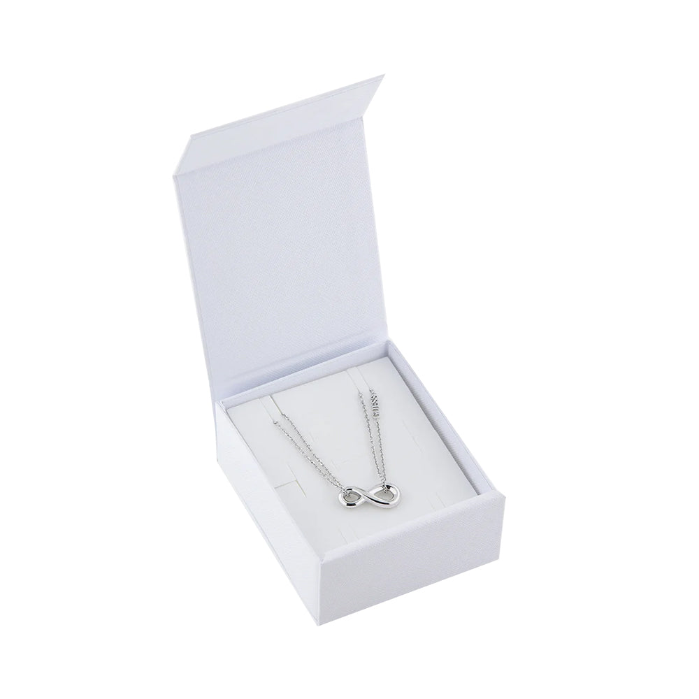 Guess Infinity Silver Necklace For Women JUBN05049JWRHT/U