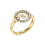 Guess Knot You Gold-Toned Stainless Steel Women's Ring Size 52 - JUBR04055JWYGWH52
