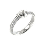Guess Knot You Silver Toned Steel Zirconia Ring 56 - JUBR04057JWRH56