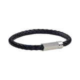 Guess Leather Round Screw Jack Men's Blue Bracelet JUXB03240JWSTJBS