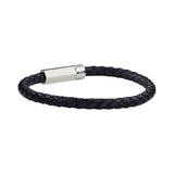 Guess Leather Round Screw Jack Men's Blue Bracelet JUXB03240JWSTJBS - image 2