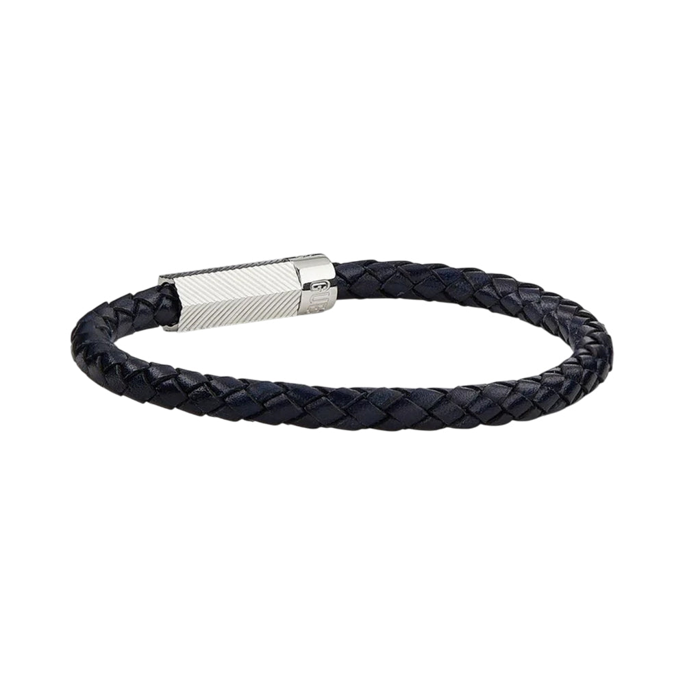 Guess Leather Round Screw Jack Men's Blue Bracelet JUXB03240JWSTJBS - Image 2