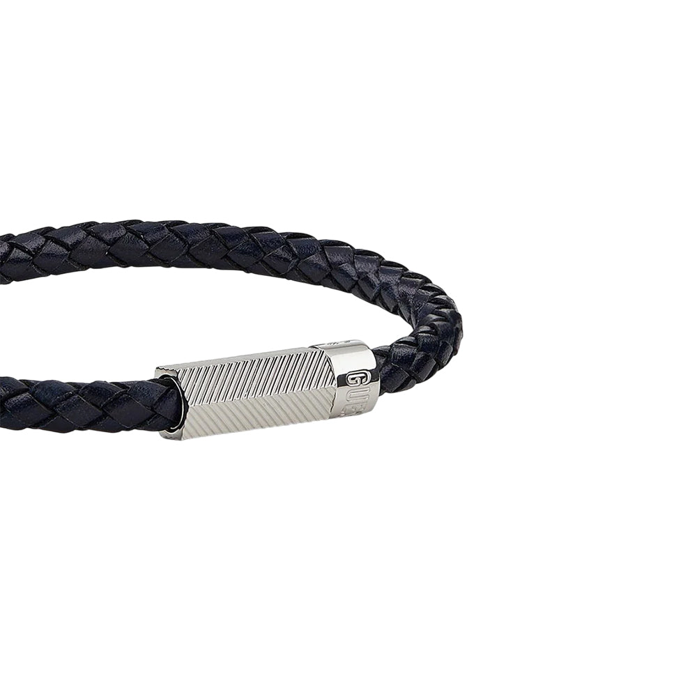 Guess Leather Round Screw Jack Men's Blue Bracelet JUXB03240JWSTJBS - Image 3