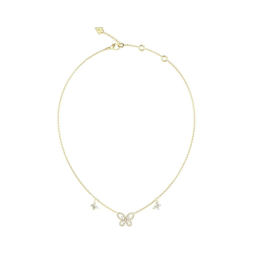 Guess Lily Gold Zirconia Necklace For Women JUBN05112JWYGT/U