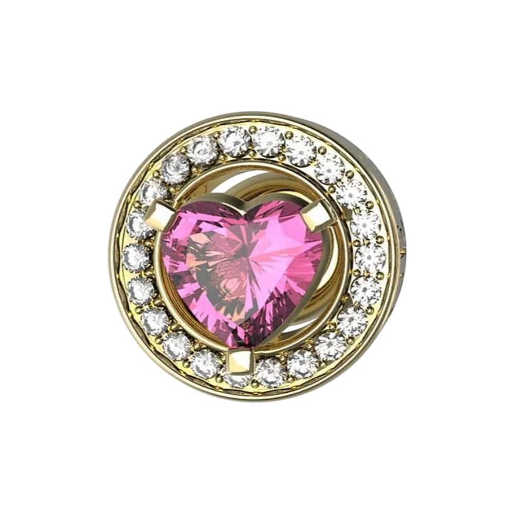 Guess M'Ama Non M'Ama Gold Heart Stud Earrings JUBE04669JWYGFCT/U - Image 2