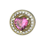 Guess M'Ama Non M'Ama Gold Heart Stud Earrings JUBE04669JWYGFCT/U - Image 2