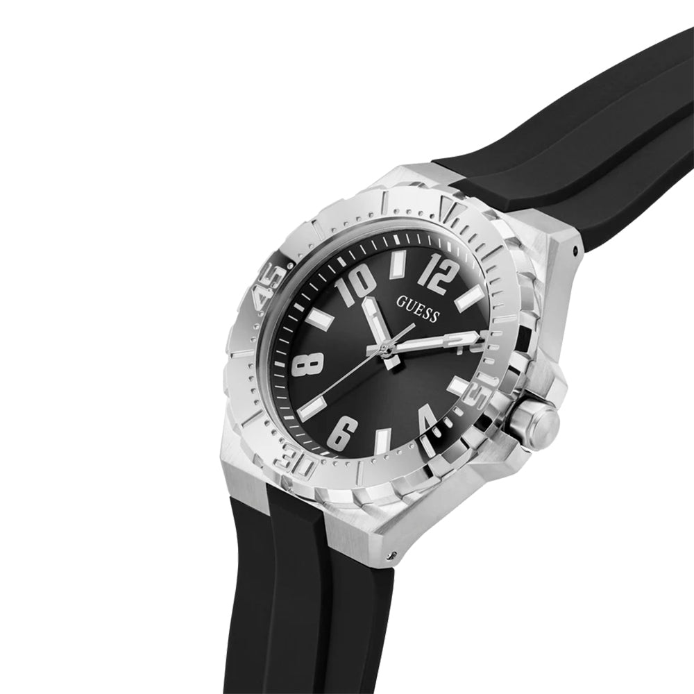 Guess Mens Black Silver Tone Analog Watch GW0906G1 - image 2