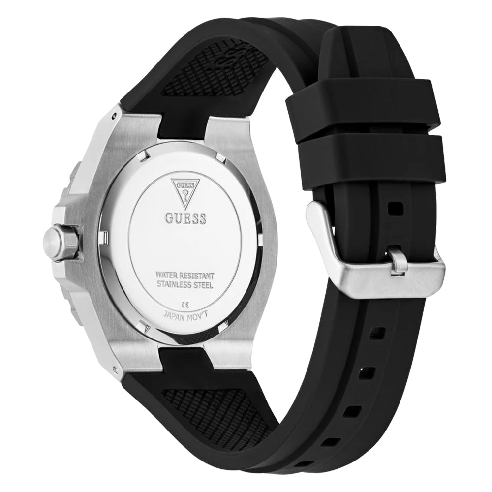 Guess Mens Black Silver Tone Analog Watch GW0906G1 - image 5
