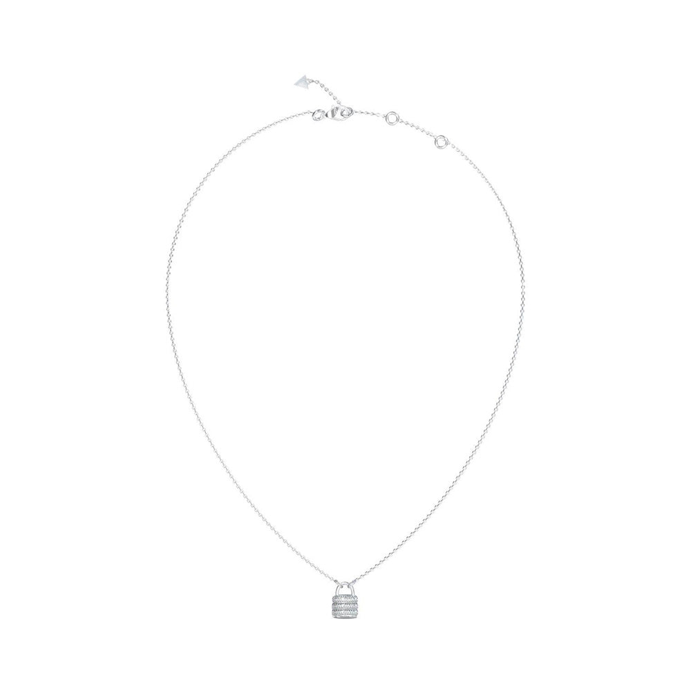 Guess My Secret Silver Zirconia Necklace For Women JUBN05417JWRHT/U