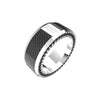 Guess Racer Stainless Steel Men's Tag Ring 64 - JUMR04041JWSTBK64