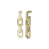 Guess Shining Winter Gold Triple-Link Drop Earrings JUBE04578JWYGT/U
