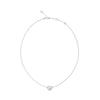 Guess Till Morning Silver Heart Crystal Necklace For Women JUBN05549JWRHT/U