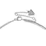 Guess Two Hearts Silver Double Heart Necklace For Women JUBN05026JWRHT/U