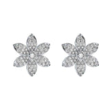 Guess White Lotus Earrings For Women JUBE04145JWRHT/U