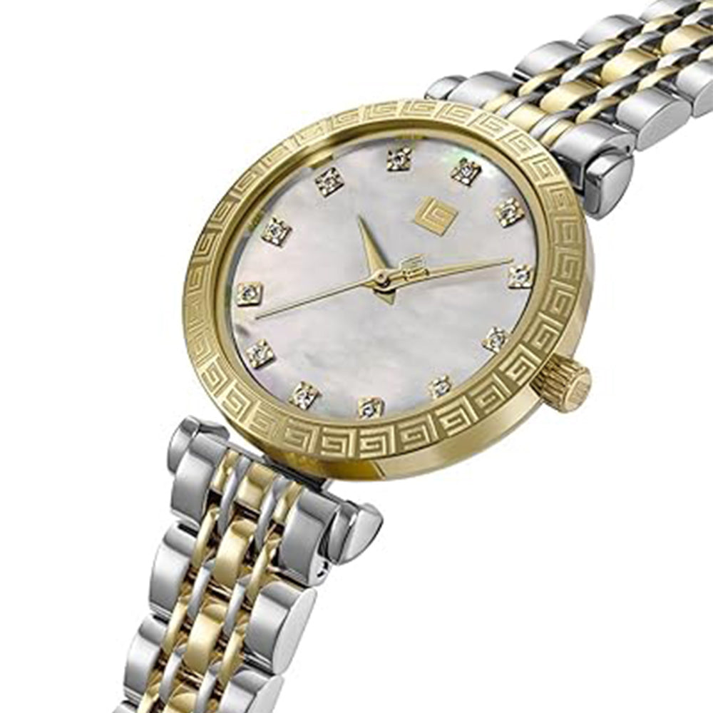 Guy Laroche Elodie Quartz White Round Dial Gold Tone Watch For Women GLWLG0002703 - image 2