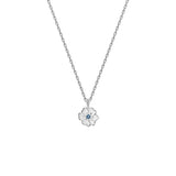 Juvenis Flower Design Pendant JLJ-CG21P0407S-BLU-SS-PND