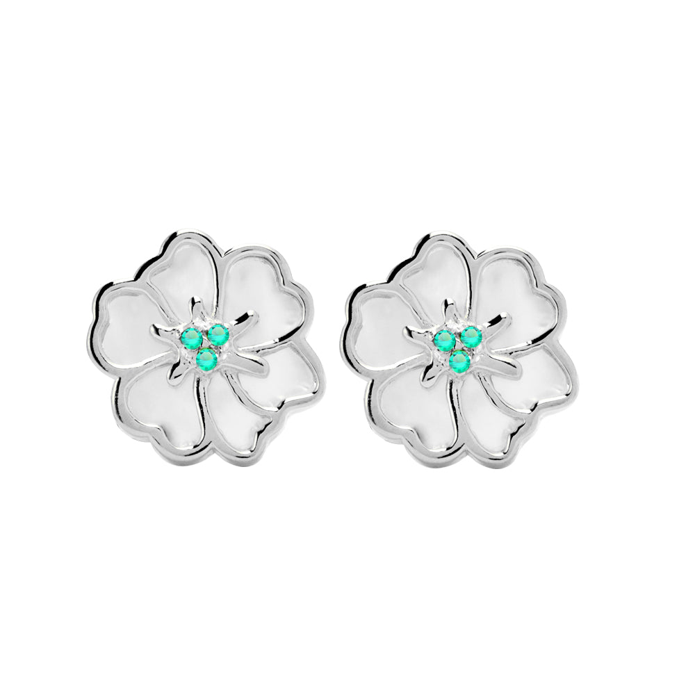 Juvenis Flower Earrings JLJ-CG21E0408S-BLU-SS-ER - image 5