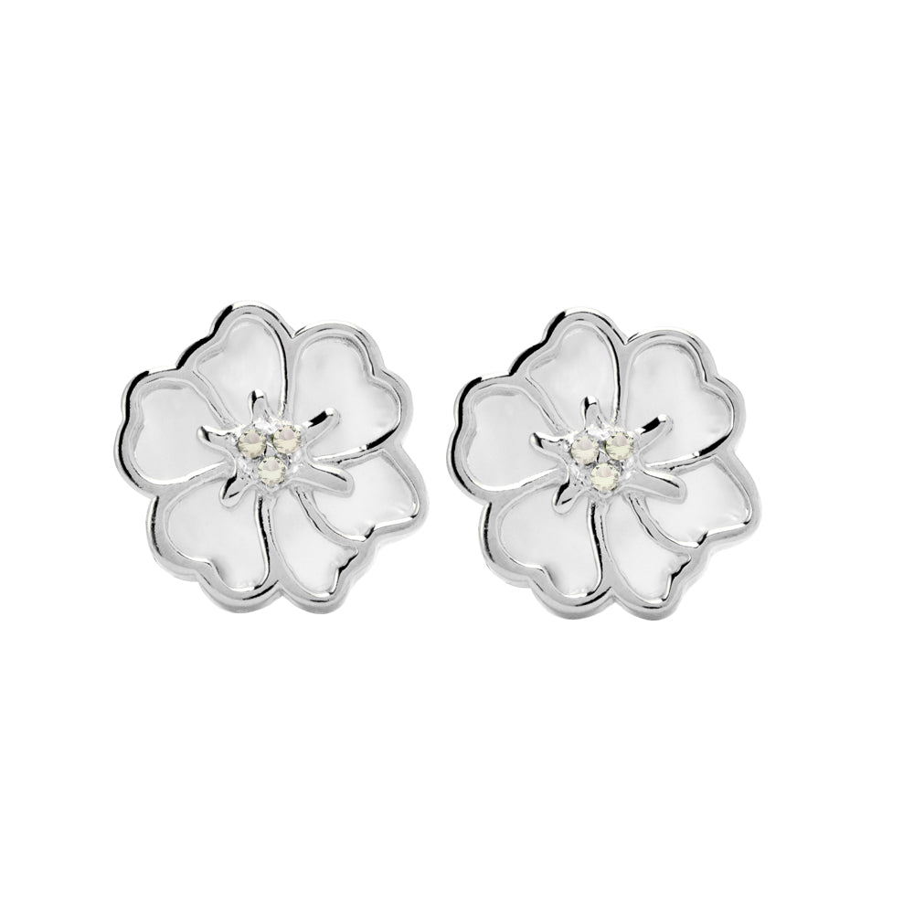 Juvenis Flower Earrings JLJ-CG21E0408S-BLU-SS-ER - image 3