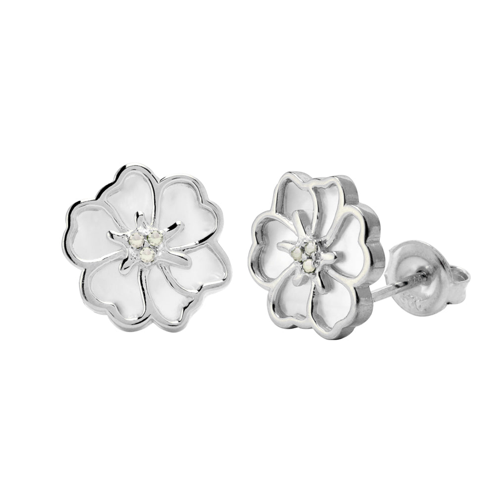 Juvenis Flower Earrings JLJ-CG21E0408S-BLU-SS-ER - image 4