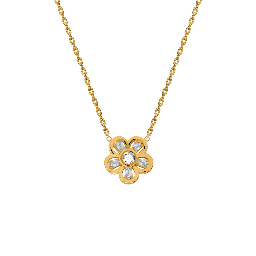 Juvenis Flower Shaped Necklace JLJ-AS21N0930S-SS-NL - image 2