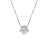 Juvenis Flower Shaped Necklace JLJ-AS21N0930S-SS-NL