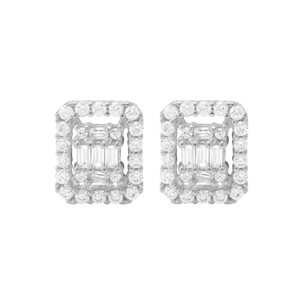 Juvenis Rectangle Earrings JLJ-CG21E0944S-SS-ER