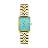 Juvenis Venjis Gold Sunray Square Watch JVB0066C