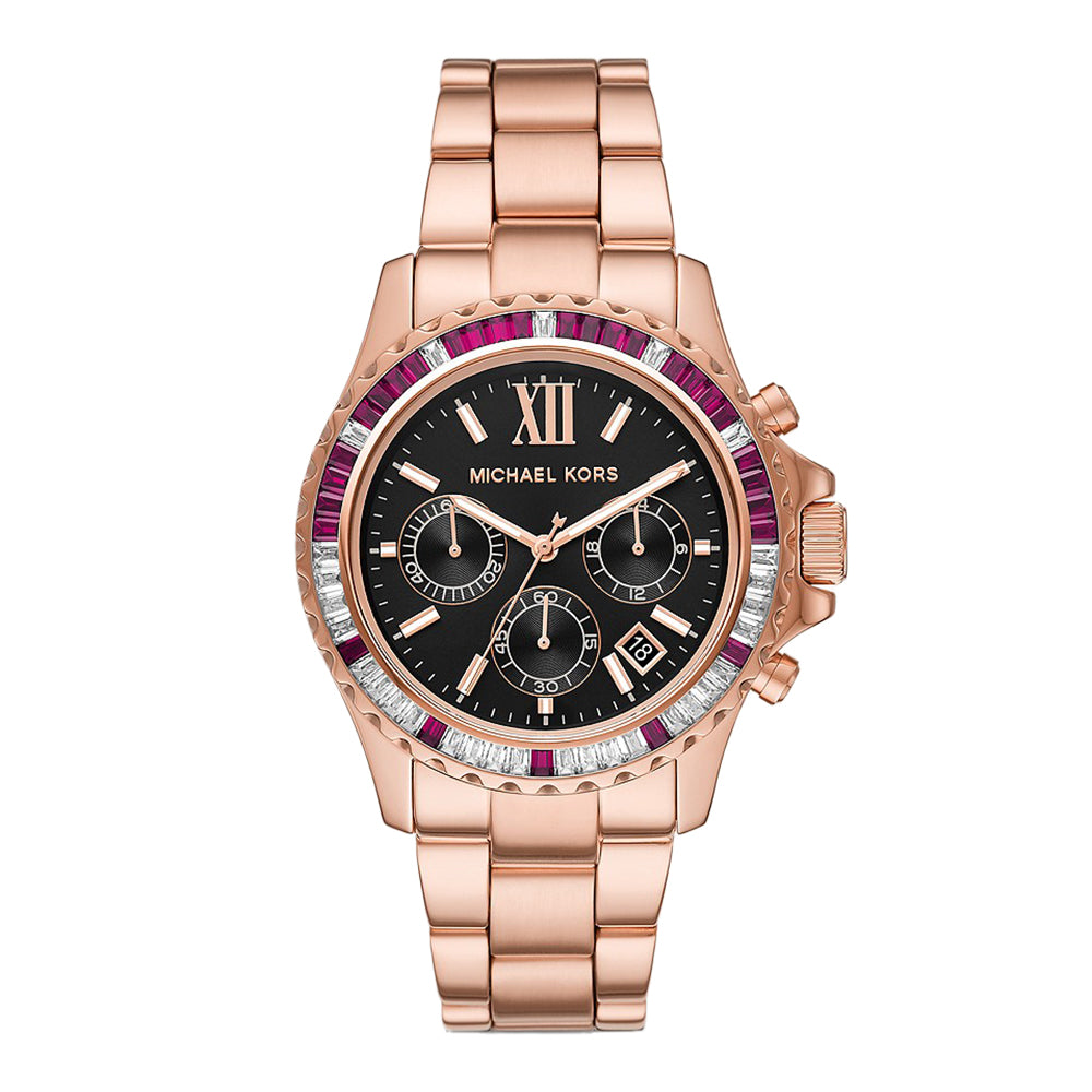Michael Kors Everest Chronograph Rose Gold-Tone Stainless Steel Watch