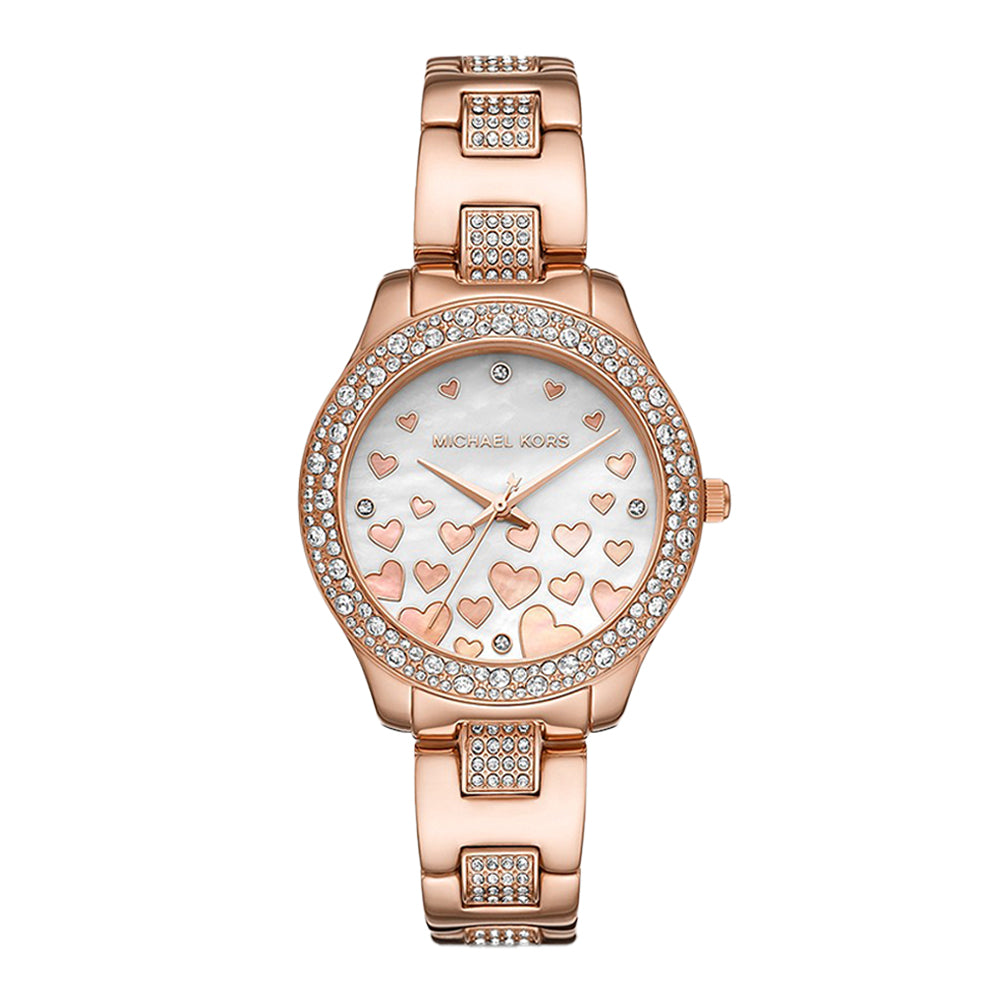 Michael Kors Liliane Three-Hand Rose Gold-Tone Stainless Steel Watch - image 10