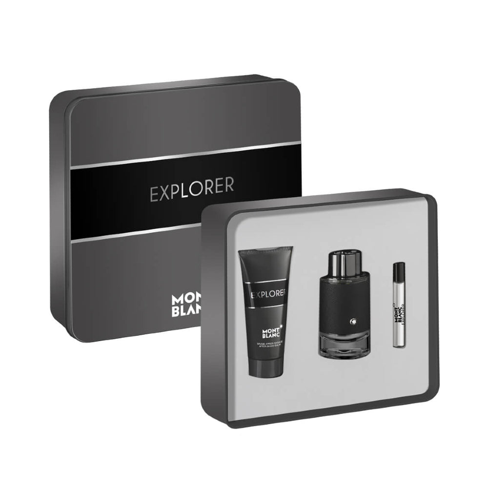 Mont Blanc Explorer EDP For Men 100ml 3Pcs Set - Image 2