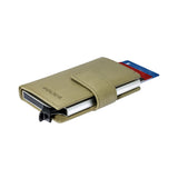 Police Boumous Olive Green Leather & Alloy Men's Automatic Card Case - PELGD2206910 - Image 2