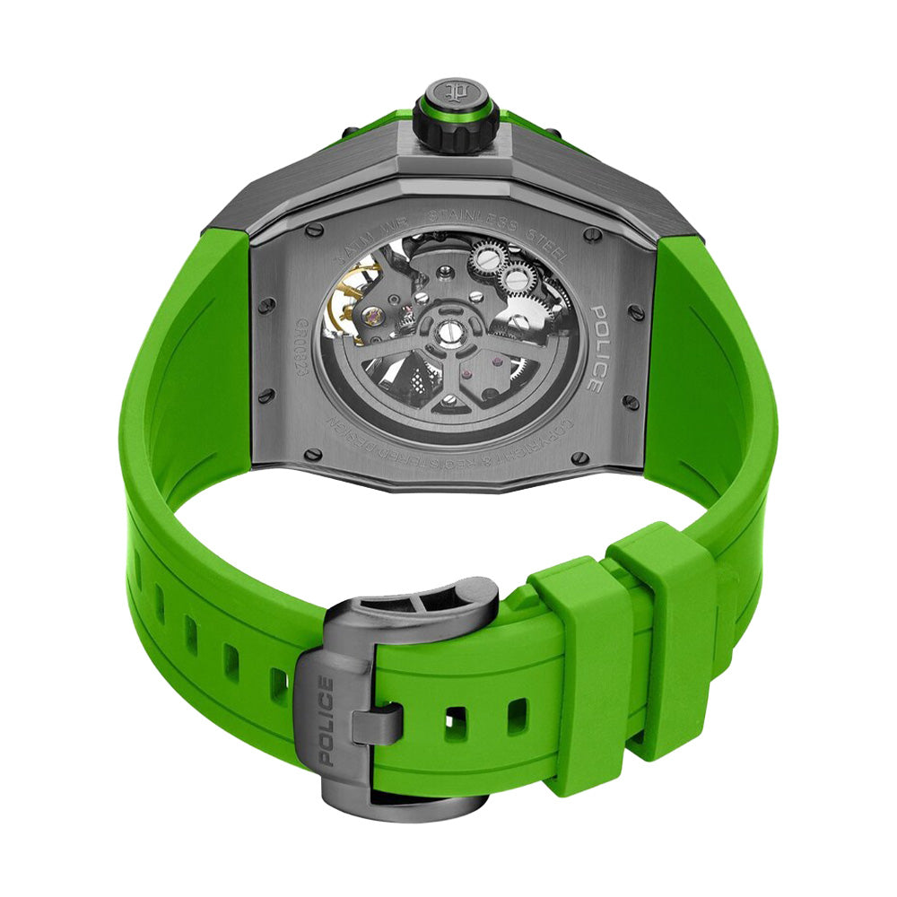 Police Dayton Black Dial Green Rubber Strap Mens Watch PEWGR0082303 - image 3