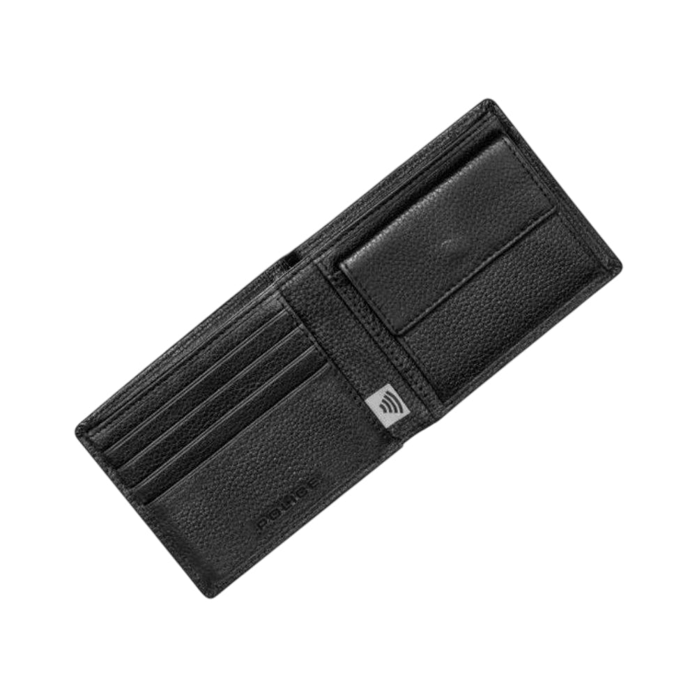 Police Drum Black Textured Leather Coin Wallet - PELGW2202501 - image 3