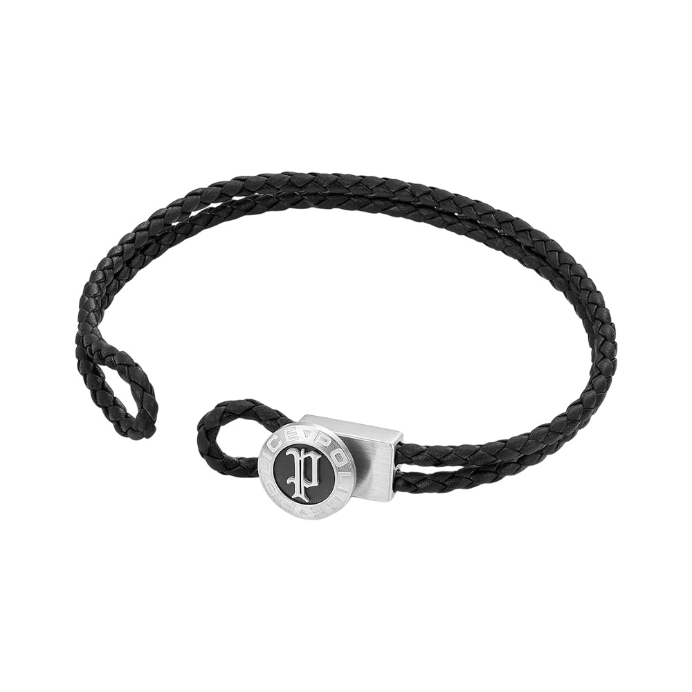 Police Infiniti Gothic Black Double Tour Leather Bracelet for Men PEAGB0040201 - image 3